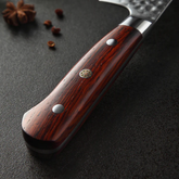 B30R 5pcs Knife Set, 73 Layers Damascus Steel with Powder Steel Rivets Having Nature Rosewood Handle